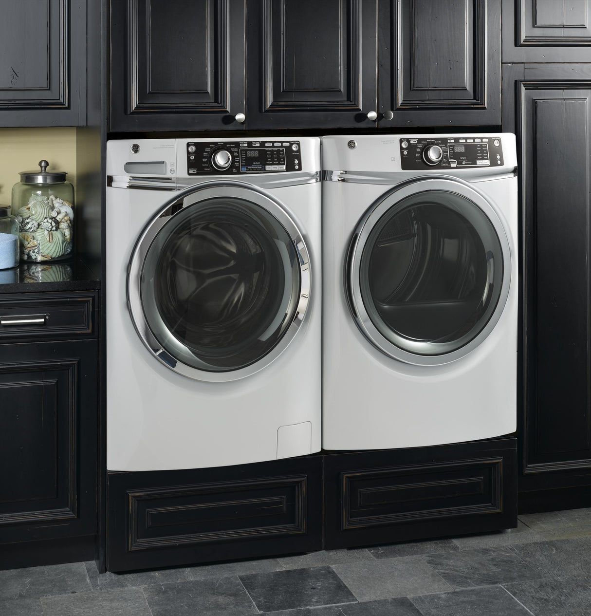 GE® 8.3 cu. ft. Capacity Front Load Electric ENERGY STAR® Dryer with Steam