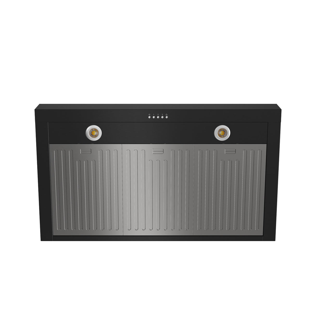36" Professional Wall Mount Pyramid Range Hood In Black