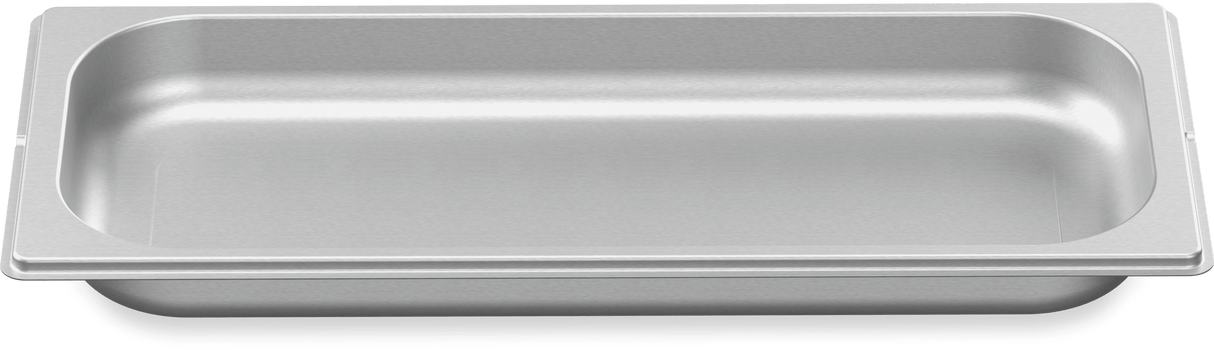 Unperforated steam oven pan - for cooking food in gravy, stock, water (e.g. rice, pasta).