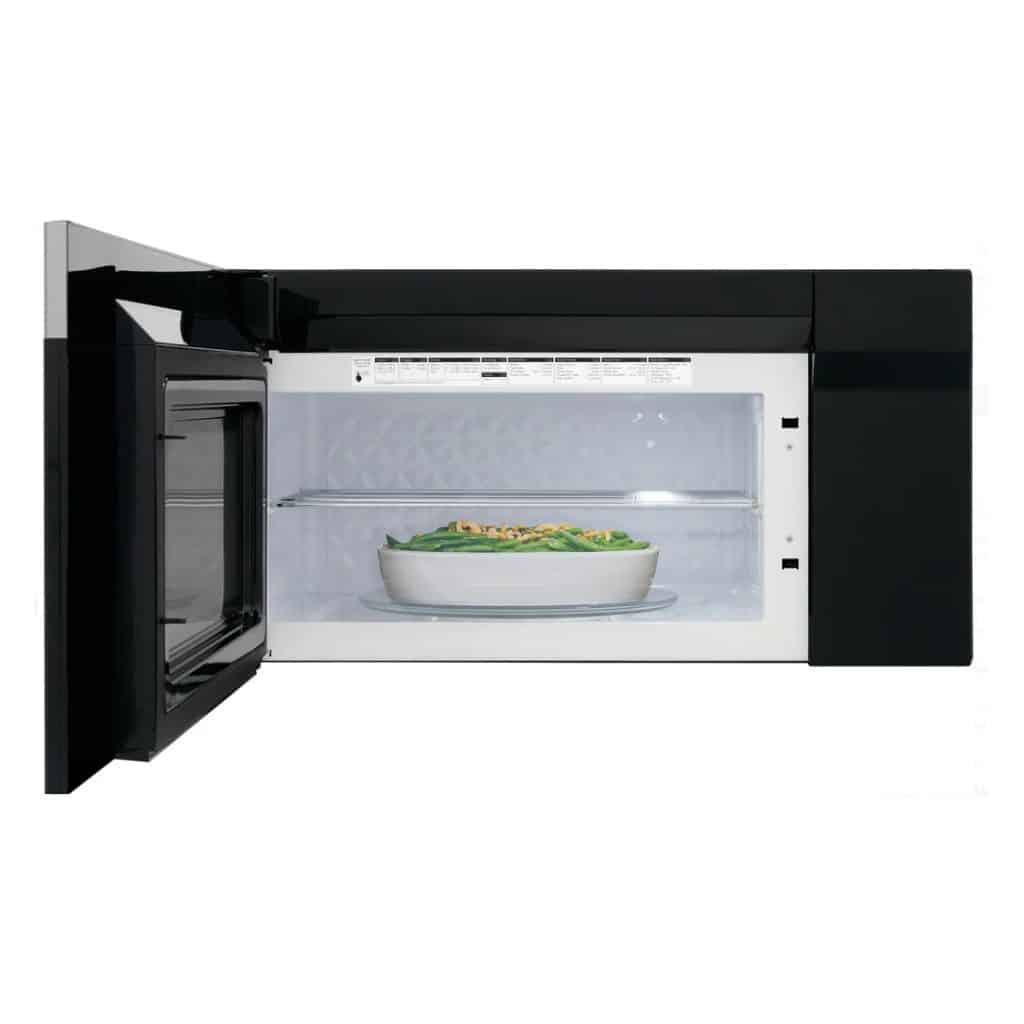 30" Over-The-Range Microwave Oven in Black Glass with Stainless Steel Trim