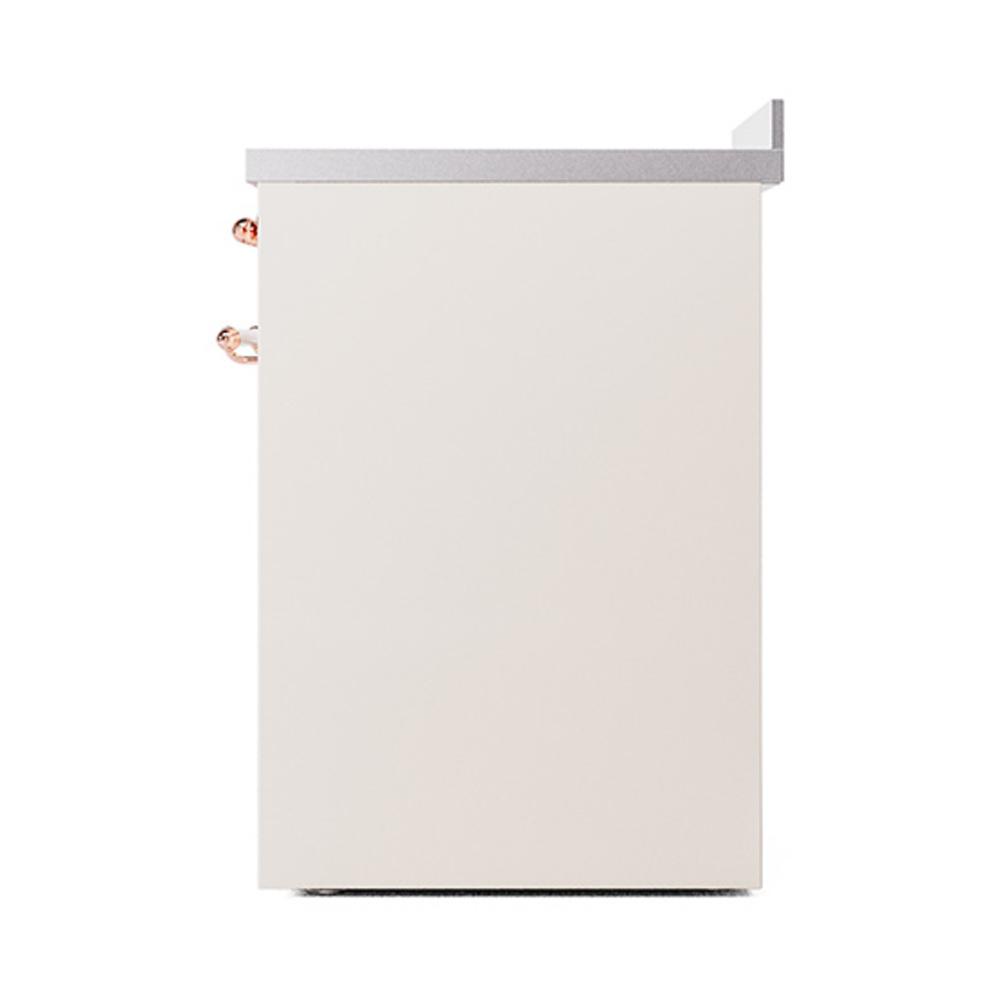 ILVE UNI304QNMPAWP Nostalgie II Noblesse 30 inch Induction Range (Solid Door, Antique White, Copper)