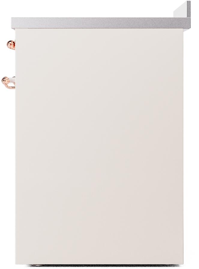 Nostalgie II 30 Inch Electric Freestanding Range in Antique White with Copper Trim