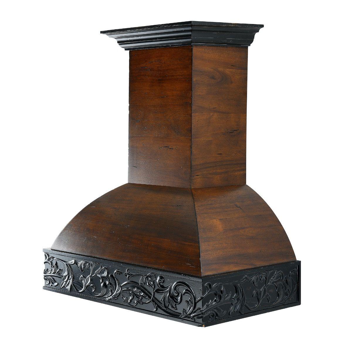ZLINE 48 in. Wooden Wall Mount Range Hood in Antigua and Walnut - Includes Remote Motor