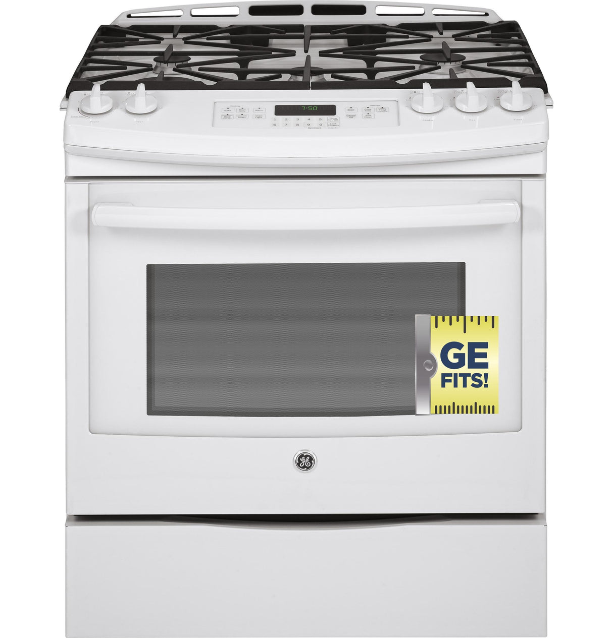 GE® 30" Slide-In Front Control Gas Range