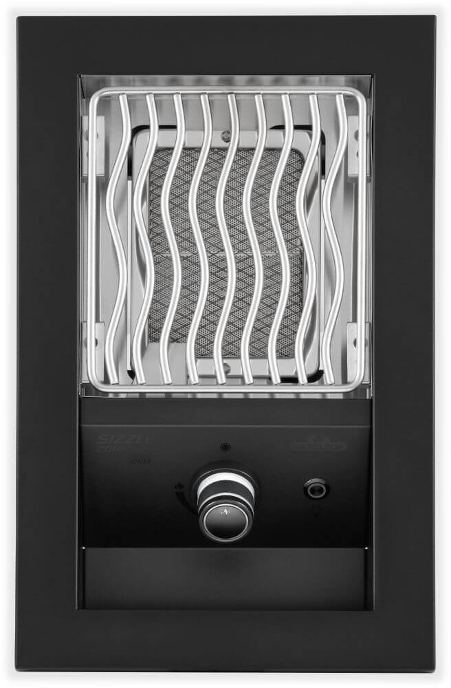 Built-in 700 Series Single Infrared Burner with Matte Black Cover , Propane, Matte/Matt Black