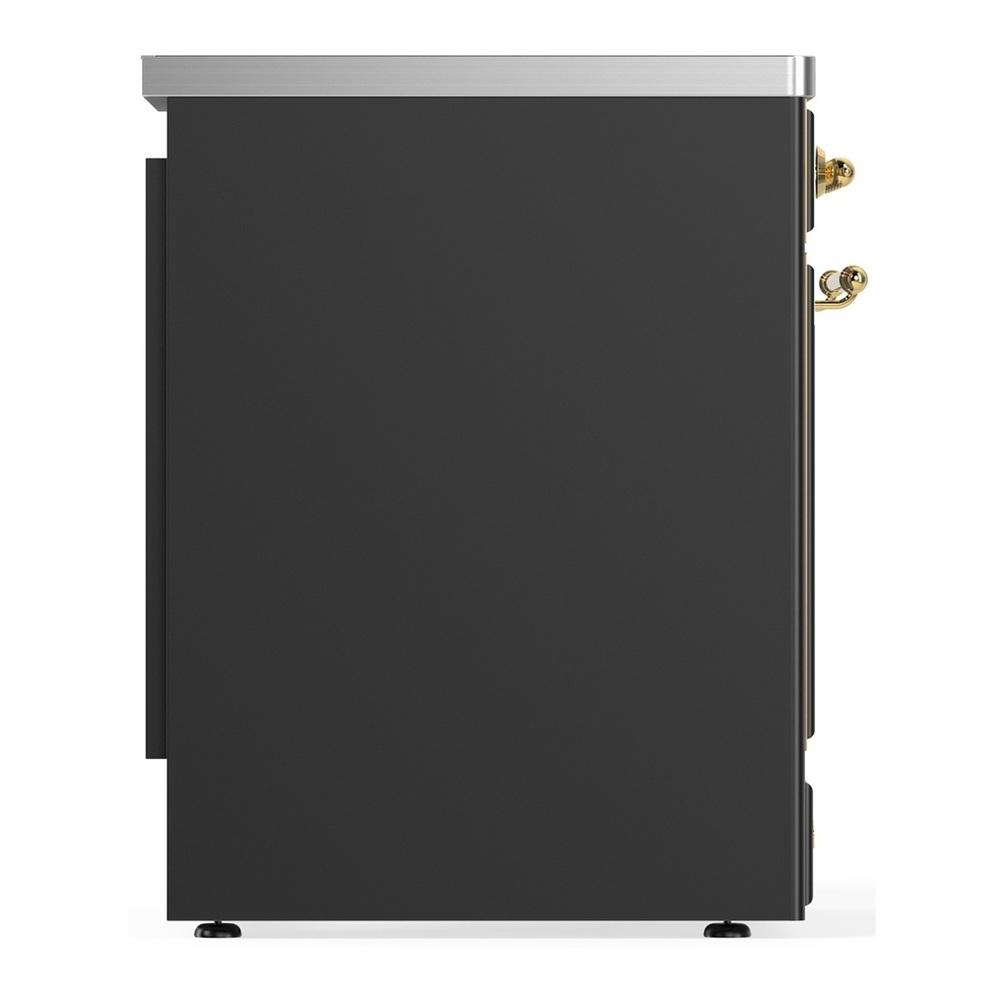 ILVE UMIB30QNR3MGG Majestic III 30 inch Induction Range with 4 Elements, 4 cu. ft. Oven Capacity (Solid Door, Graphite Matte, Brass)
