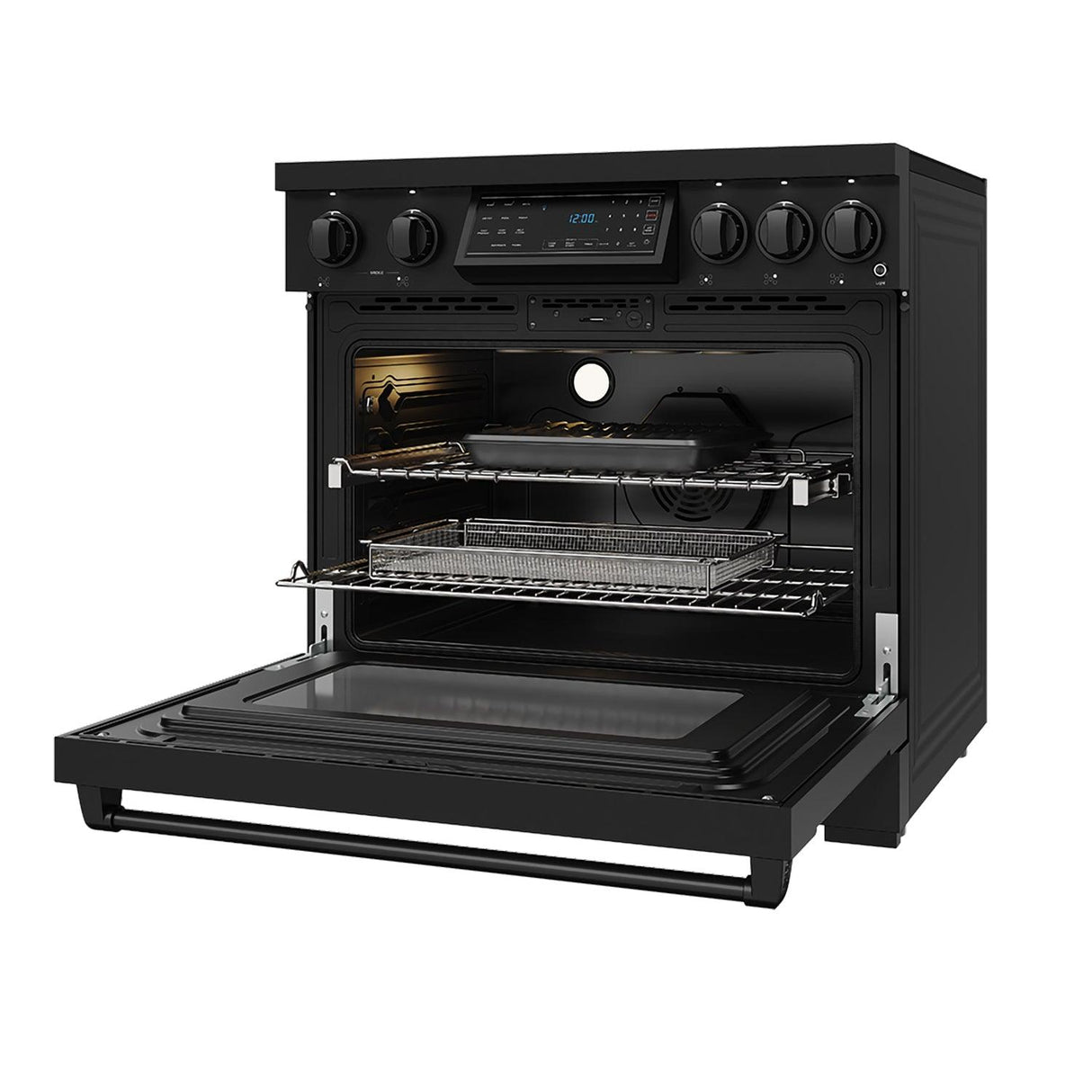 36 Inch Professional Induction Range With Tilt Panel Touch Control In Black Gordon Ramsay Series