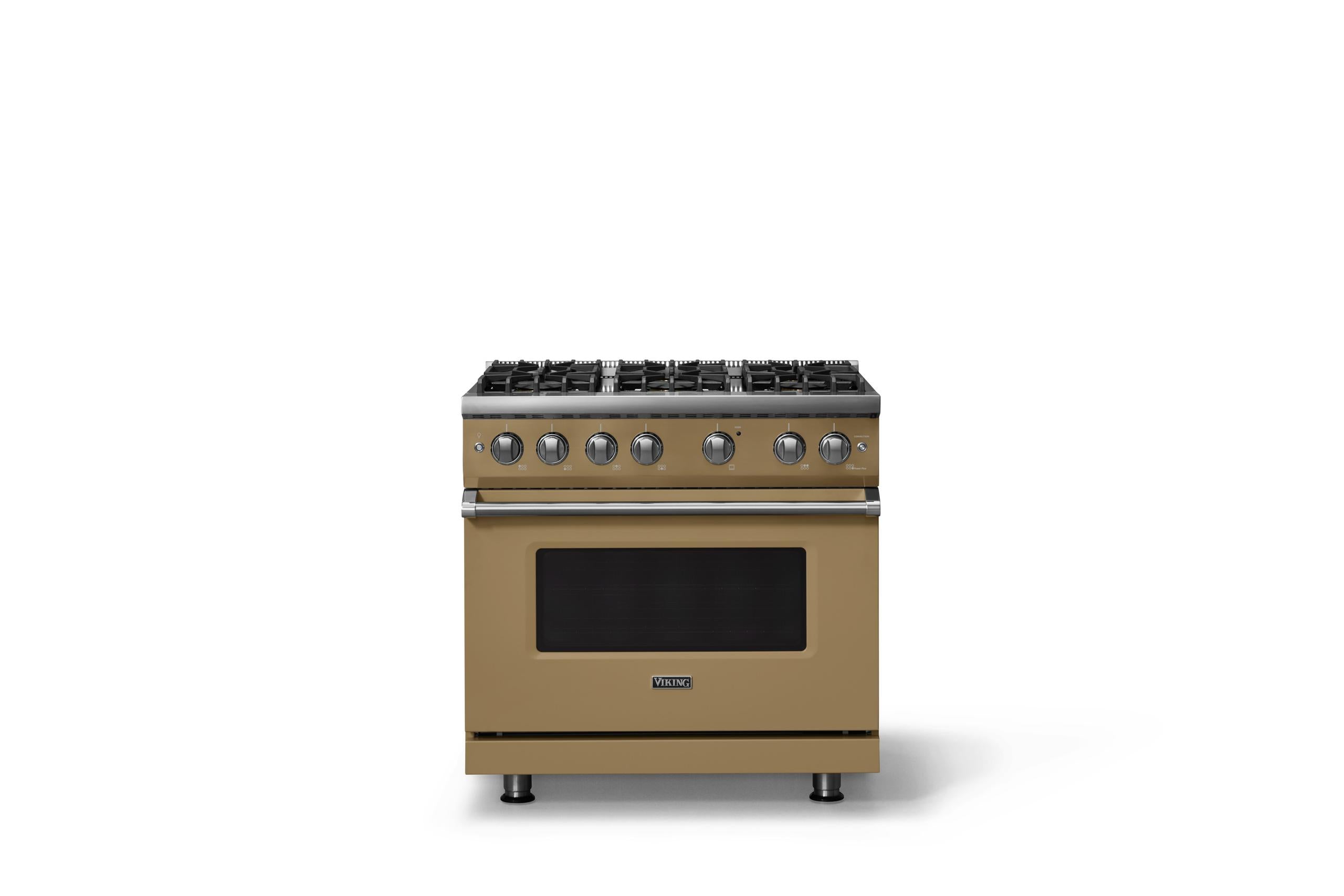 36"W. Sealed Burner Gas Range (Burner: 6b, Finish: Golden Hour, Trim: Polished Chrome, Fuel: Propane)