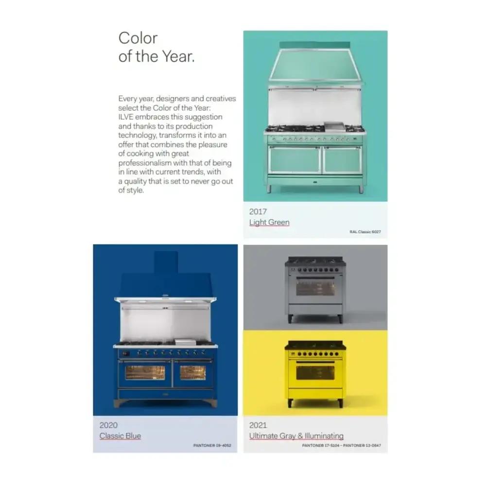 ILVE UMIB30QNR3RAC Majestic III 30 inch Induction Range with 4 Elements, 4 cu. ft. Oven Capacity (Solid Door, RAL, Chrome)
