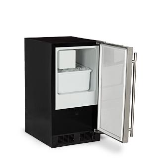 Marvel 15" ADA Height Crescent Ice Machine - Solid Stainless Steel Door - Left Hinge