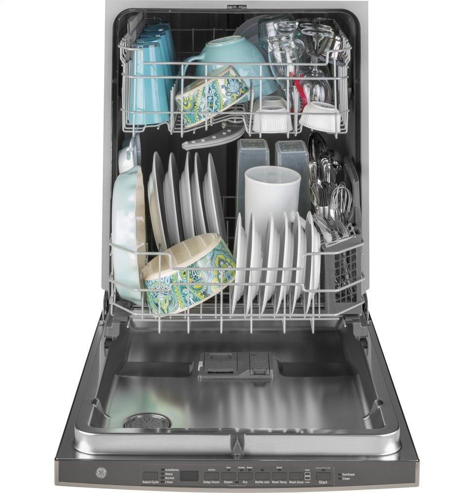 GE® Hybrid Stainless Steel Interior Dishwasher with Hidden Controls