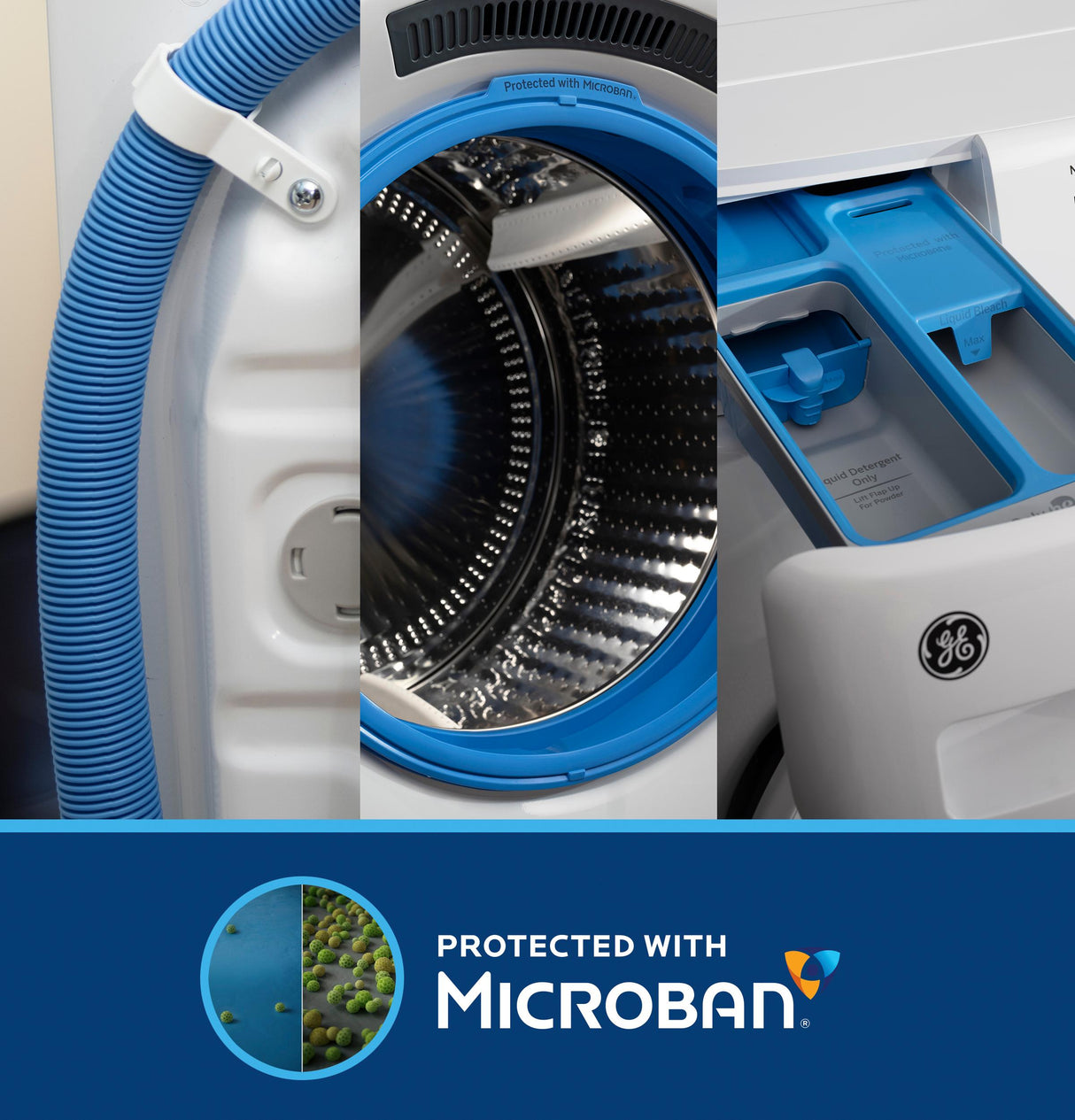 GE® ENERGY STAR® 4.6 cu. ft. Capacity Smart Front Load Washer with UltraFresh Vent System with OdorBlock™