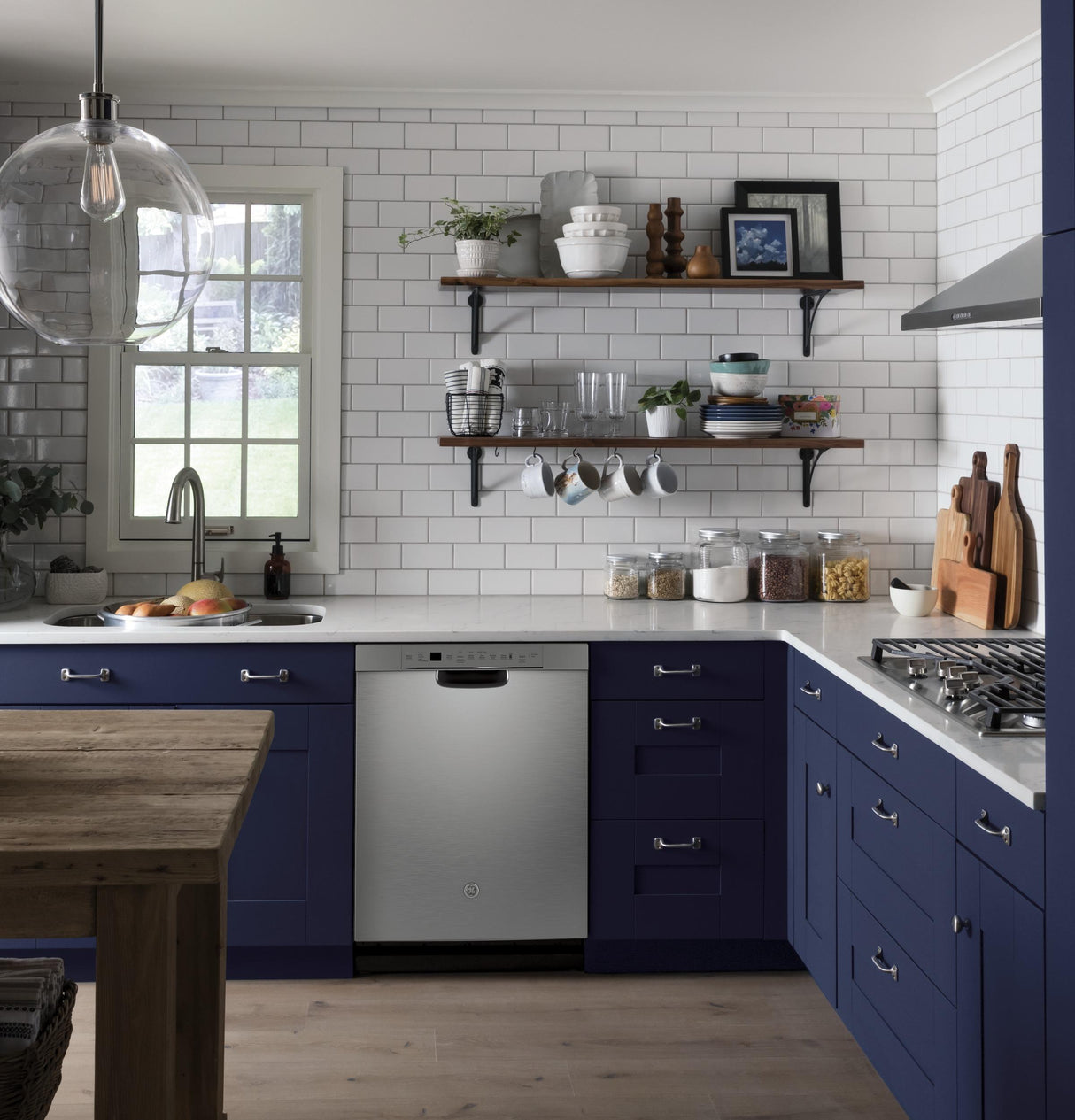 GE® ENERGY STAR® Front Control with Stainless Steel Interior Dishwasher with Sanitize Cycle & Dry Boost