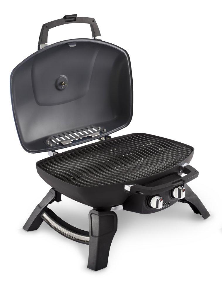 TravelQ 285 Red Portable Gas Grill with Griddle