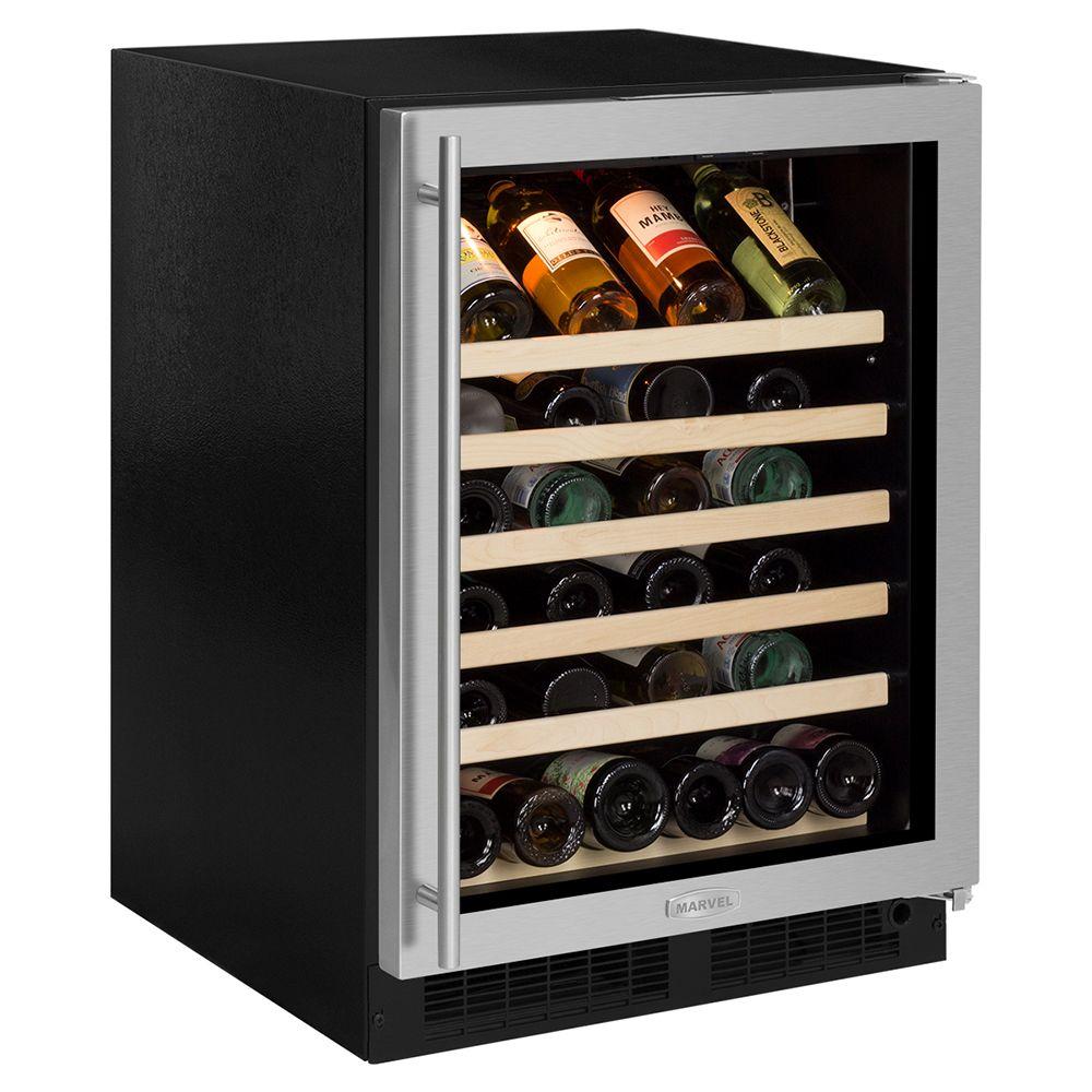 24-In Built-In Single Zone Wine Refrigerator with Door Swing - Right