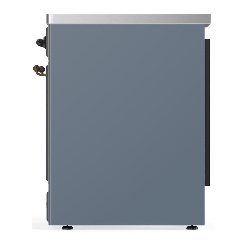 ILVE UMIB30NR3BGB Majestic III 30 inch Induction Range with 4 Elements, 4 cu. ft. Oven Capacity (Triple Glass Door, Blue Grey, Burnished)