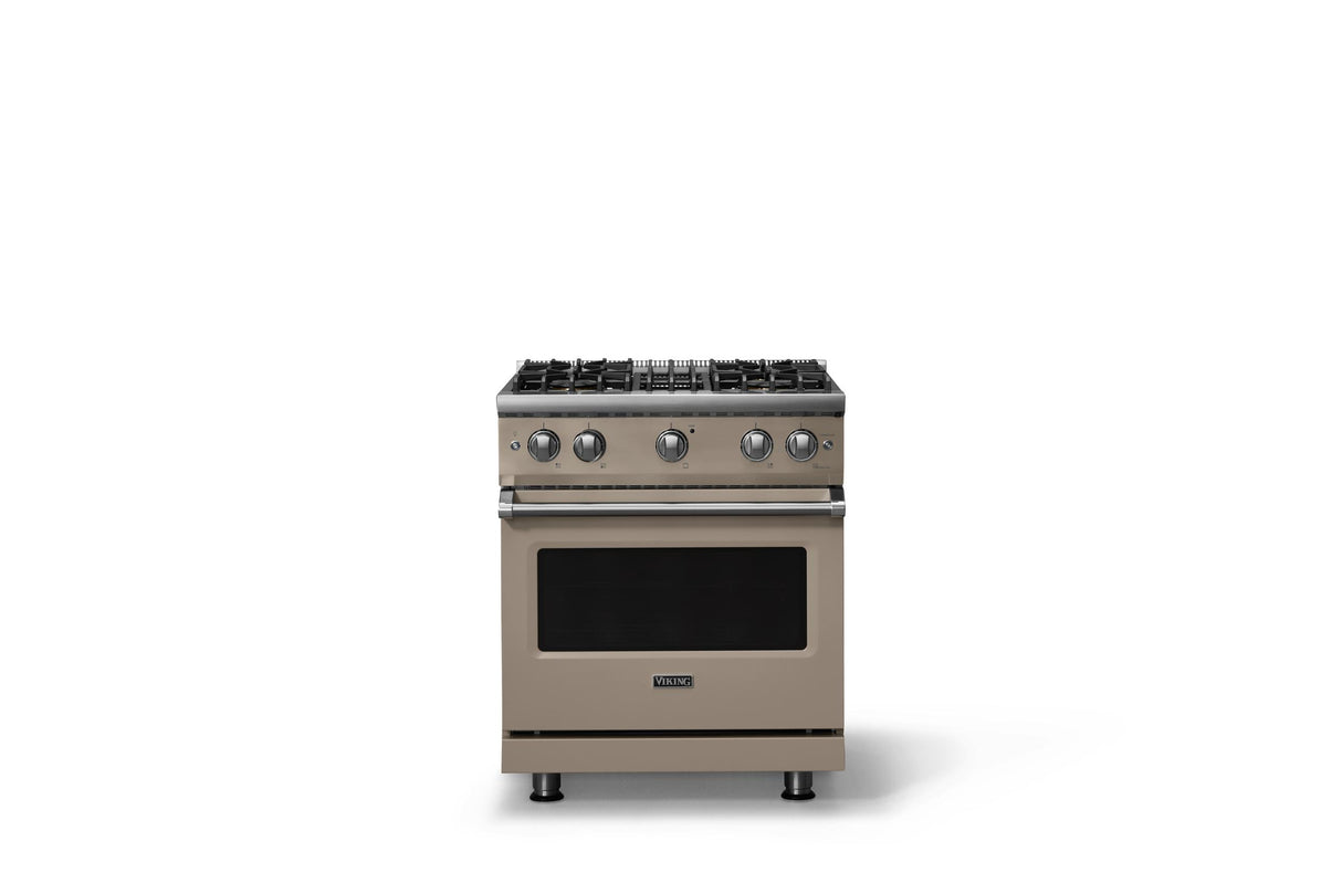 30"W. Sealed Burner Gas Range (Finish: Nantucket, Trim: Polished Chrome, Fuel: Natural Gas)