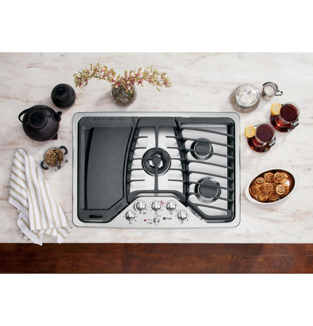 GE Profile™ Series 30" Built-In Gas Cooktop
