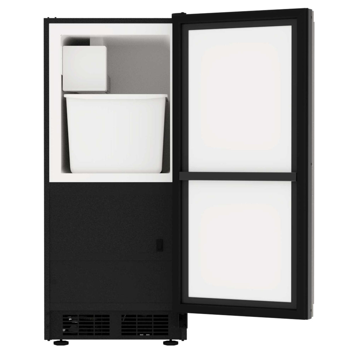 15-In Built-In Crescent Ice Maker with Door Style - Stainless Steel