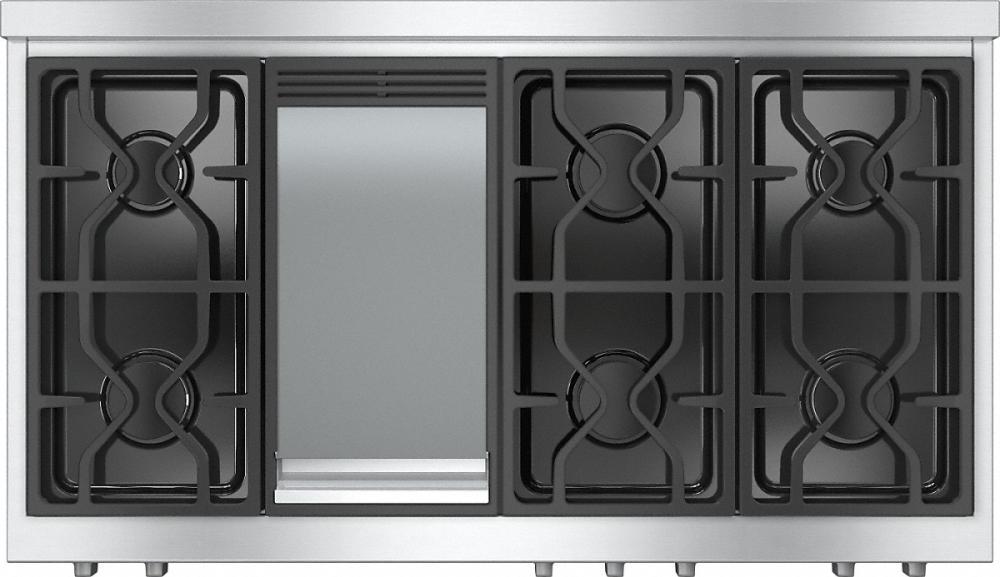 KMR 1356 LP RangeTop with 6 burners and griddle for versatility and performance