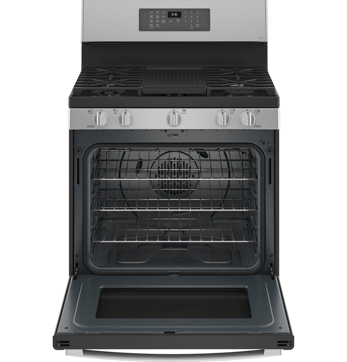 GE Profile™ 30" Free-Standing Self Clean Dual-Fuel Fingerprint Resistant Range with Storage Drawer