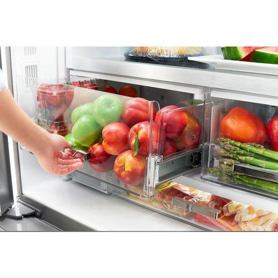 Whirlpool® 36-inch Wide Counter Depth French Door-within-Door Refrigerator - 24 cu. ft. - Black Stainless