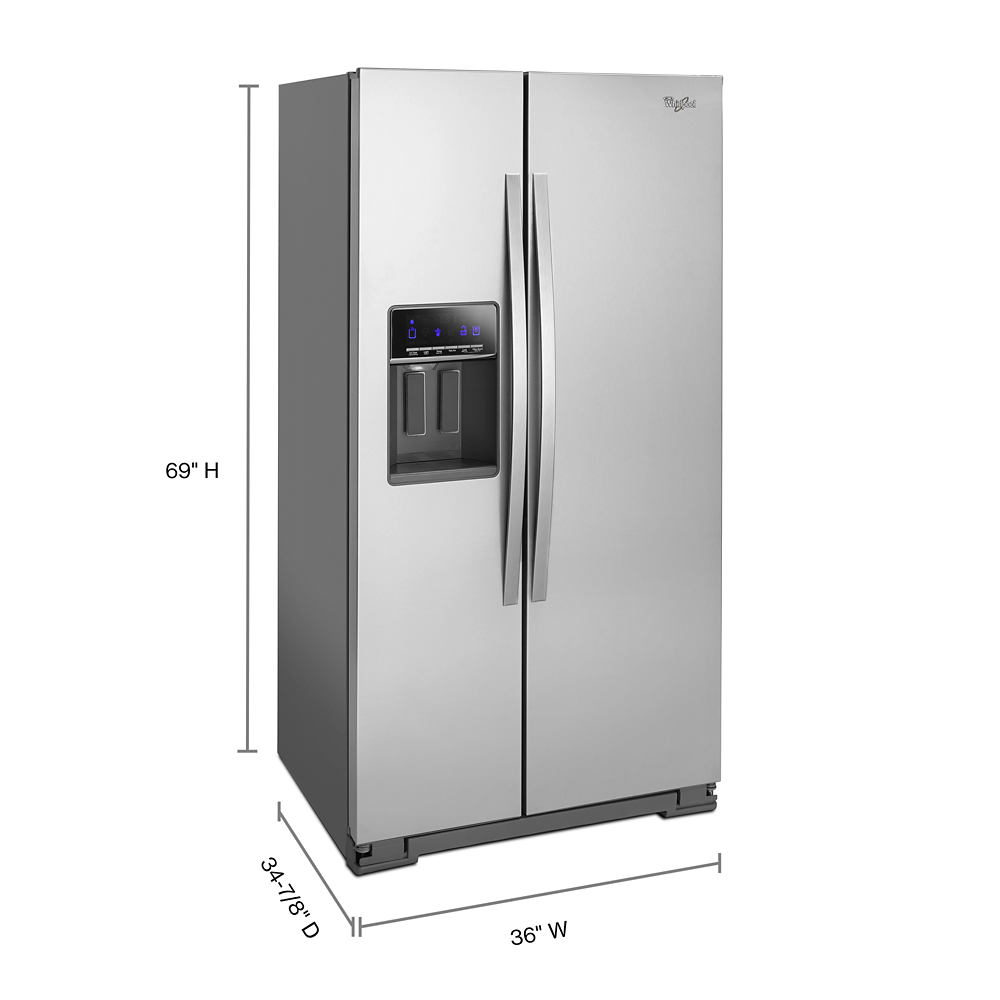 36-inch Wide Side-by-Side Refrigerator with Temperature Control - 26 cu. ft.