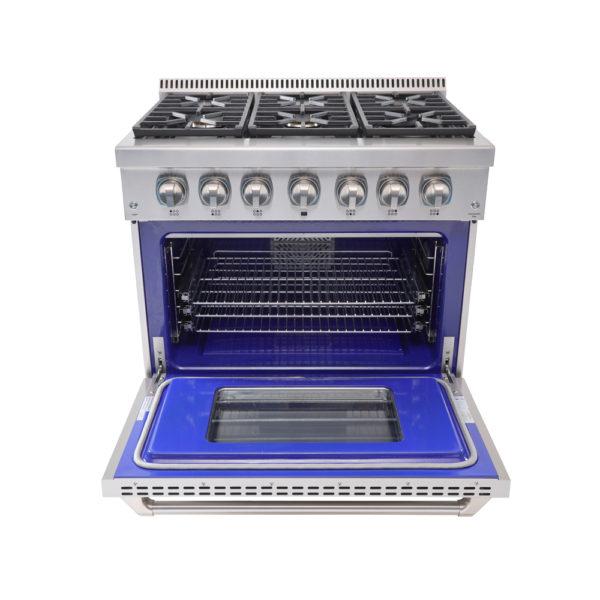 36 Inch Professional Gas Range In Stainless Steel