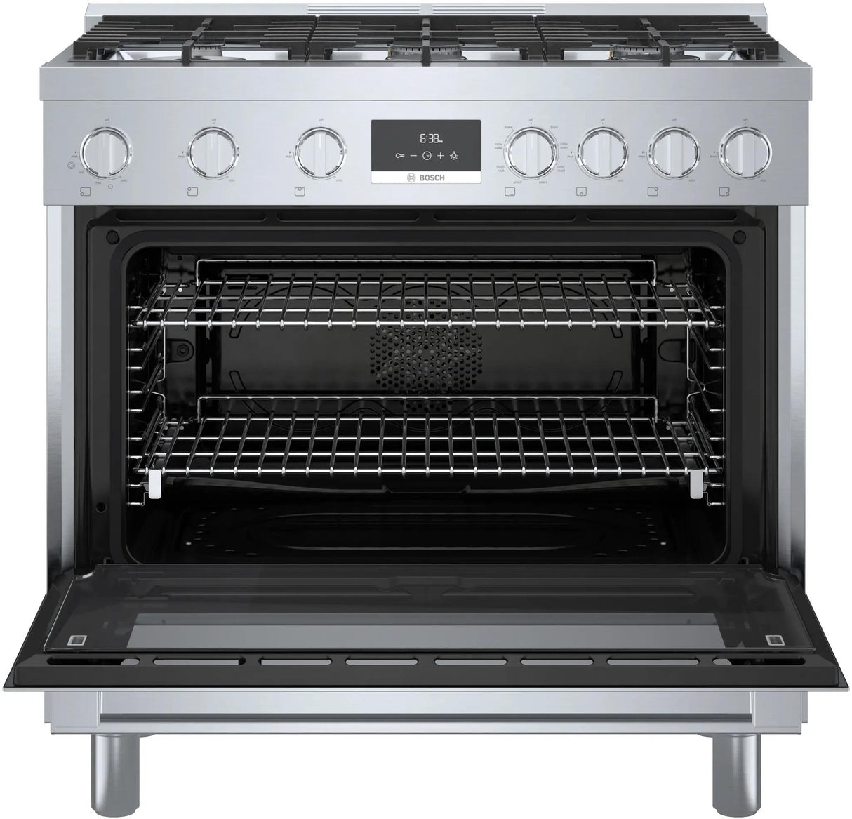 800 Series Dual Fuel Freestanding Range 36" Stainless Steel