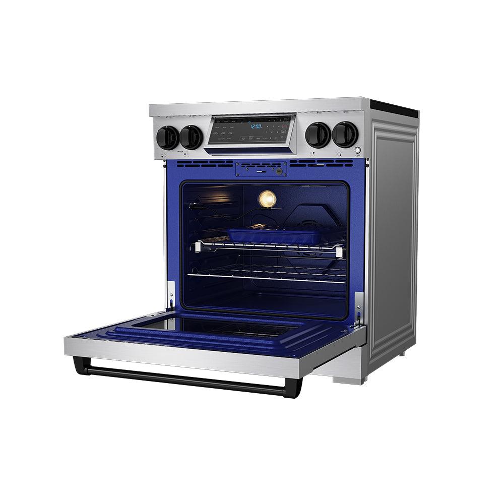 30 Inch Professional Induction Range With Tilt Panel Touch Control In Stainless Steel and Black Gordon Ramsay Series