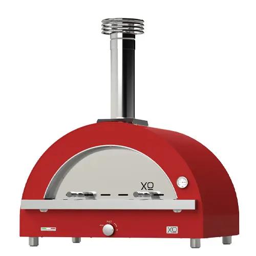40" Hybrid Gas & Wood Oven in Rosso (Red)