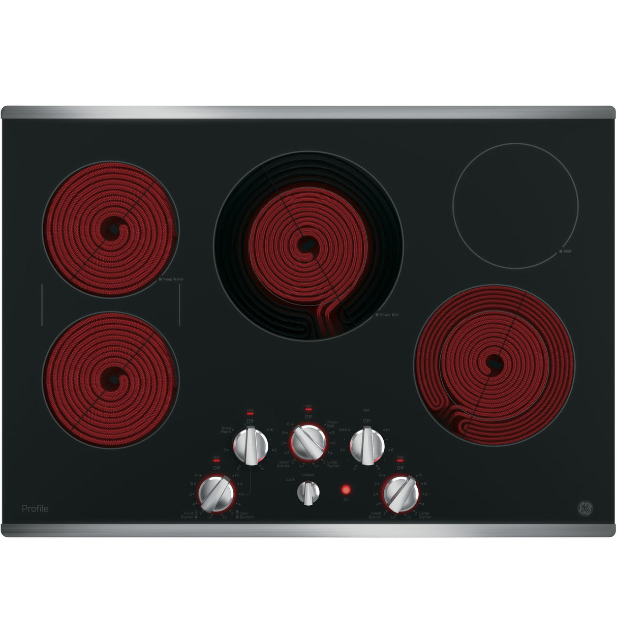 GE Profile™ 30" Built-In Knob Control Electric Cooktop