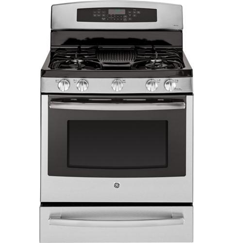 GE Profile™ Series 30" Dual-Fuel Free-Standing Range with Warming Drawer