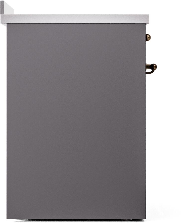 Nostalgie II 30 Inch Electric Freestanding Range in Matte Graphite with Bronze Trim