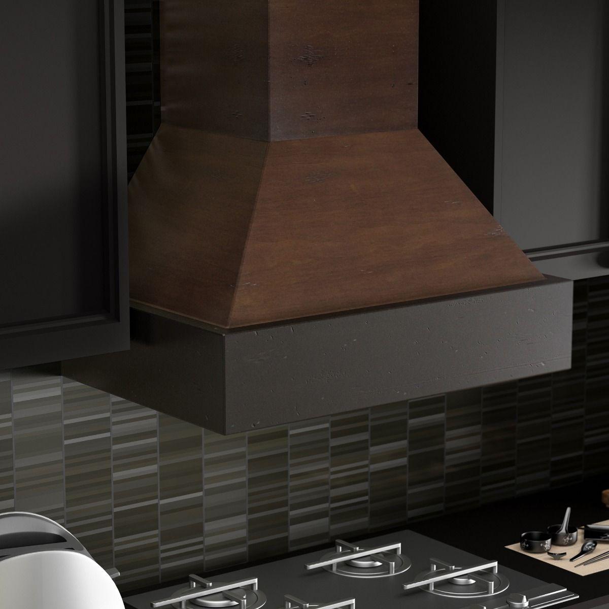 ZLINE 30 in. Wooden Wall Mount Range Hood in Antigua and Hamilton - Includes Remote Motor