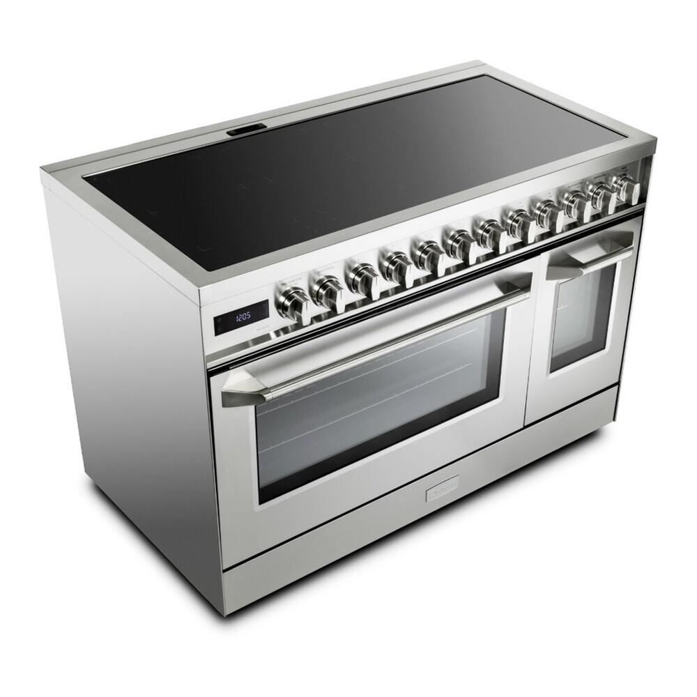 Verona Ultima 48" Induction Range with 7 Elements, Griddle and 6.5 cu. Ft. Oven Capacity in Stainless Steel