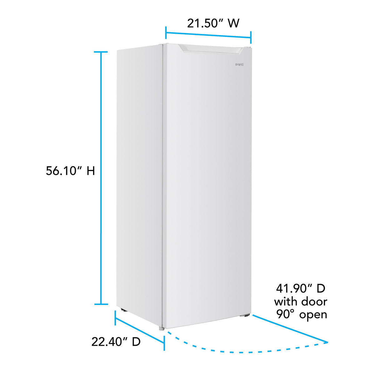 Avanti Garage Ready Vertical Freezer, 7 cu. ft, in White (AV701VFB0W)