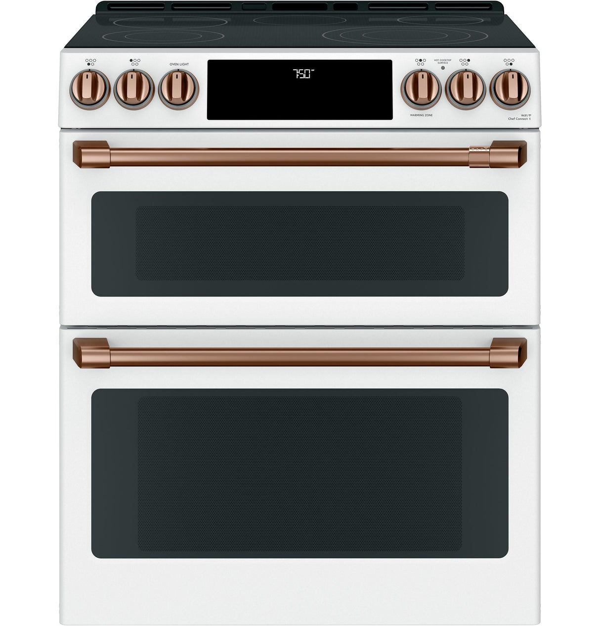 Café™ Front Control Electric Knobs and Handles - Brushed Copper