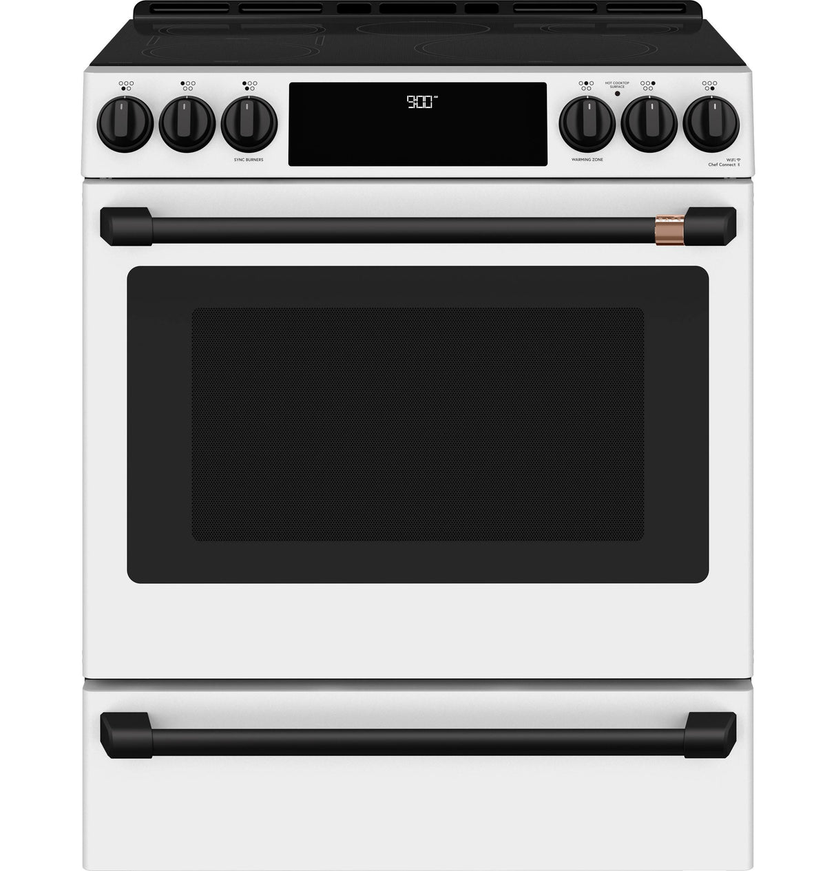 Café™ 30" Smart Slide-In, Front-Control, Induction and Convection Range with Warming Drawer