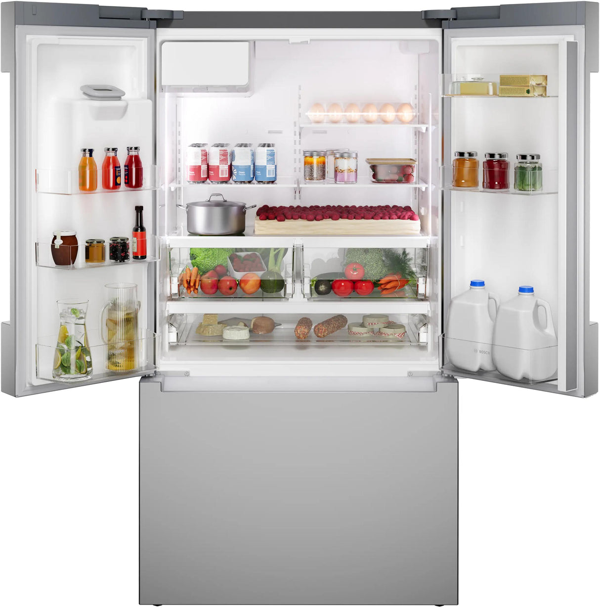 100 Series French Door Bottom Mount Refrigerator 36" Stainless steel (with anti-fingerprint), Total No Frost