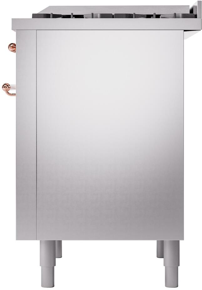 Nostalgie II 36 Inch Dual Fuel Liquid Propane Freestanding Range in Stainless Steel with Copper Trim