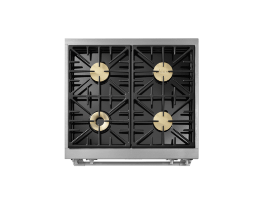 Dual Fuel Pro Range, Silver Stainless Steel, Natural Gas