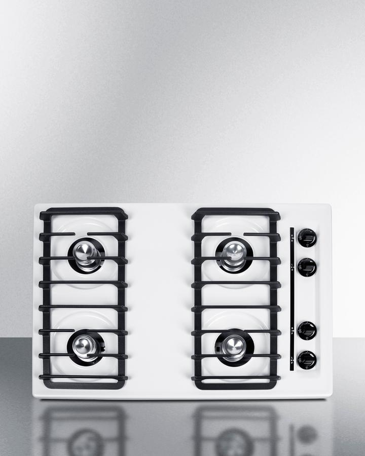 30" Wide 4-burner Gas Cooktop