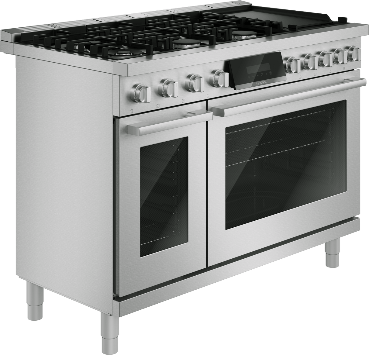 800 Series, Dual fuel freestanding range, 48'', Stainless steel