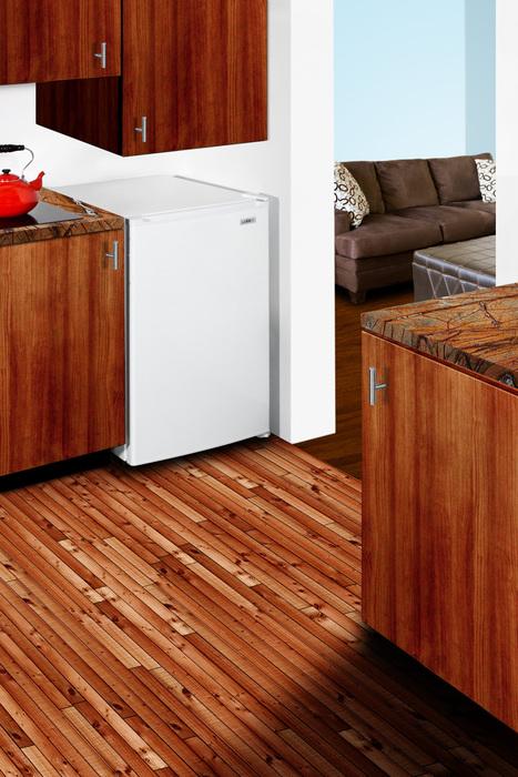 Slim counter height household all-freezer with 5 cu.ft. capacity; replaces FS56
