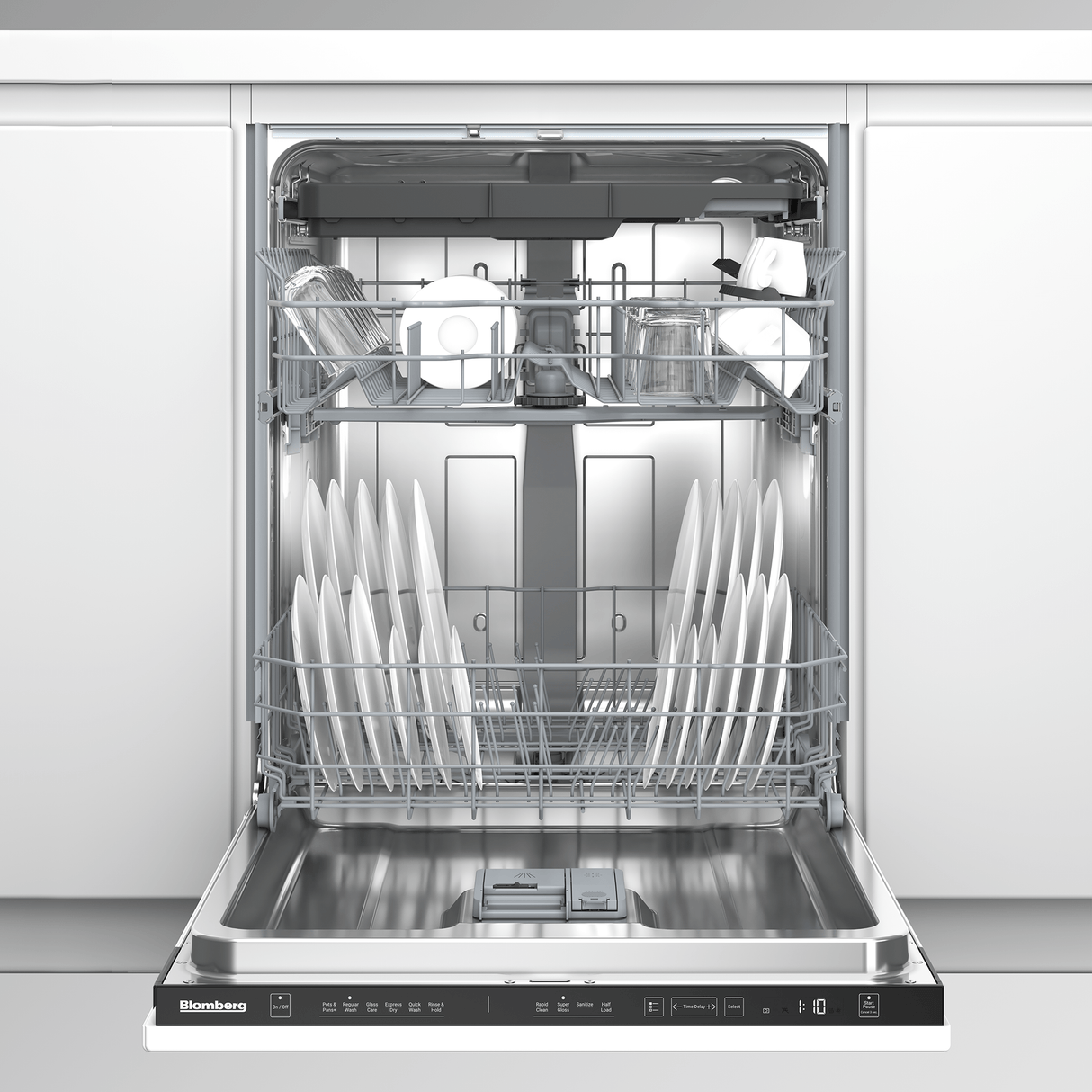 24in Dishwasher Overlay Panel Ready 47dBA top control 6 cycle, beam on floor