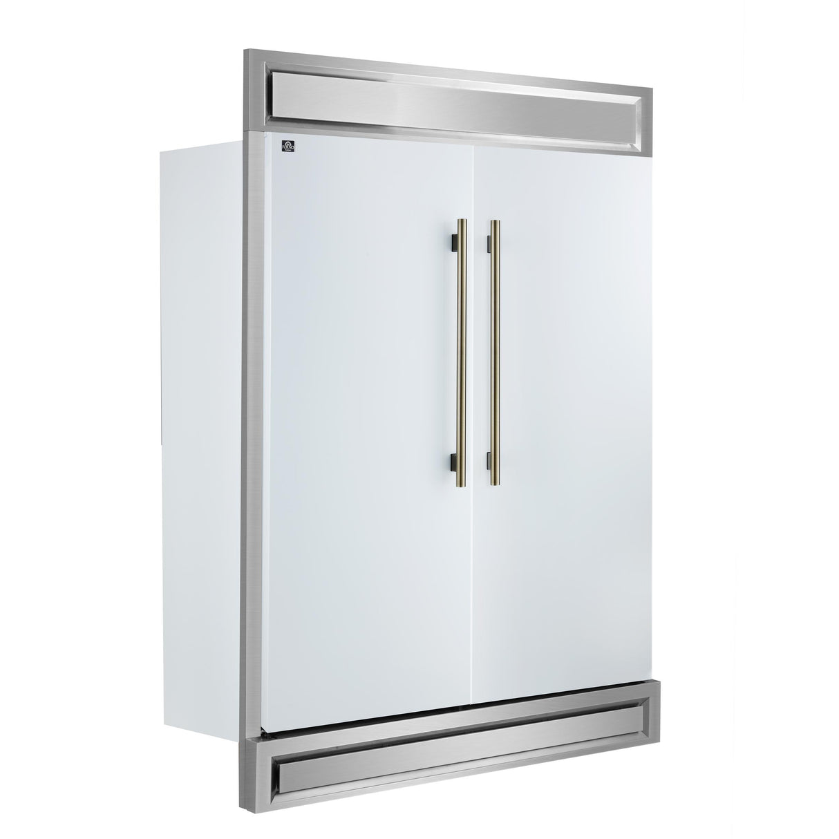 Forno Maderno 2-28-Inch Wide Convertible Refrigerator/Freezer in White, Decorative Trim, 27.2 cu.ft, 84-Inch High, ENERGY STAR Certified