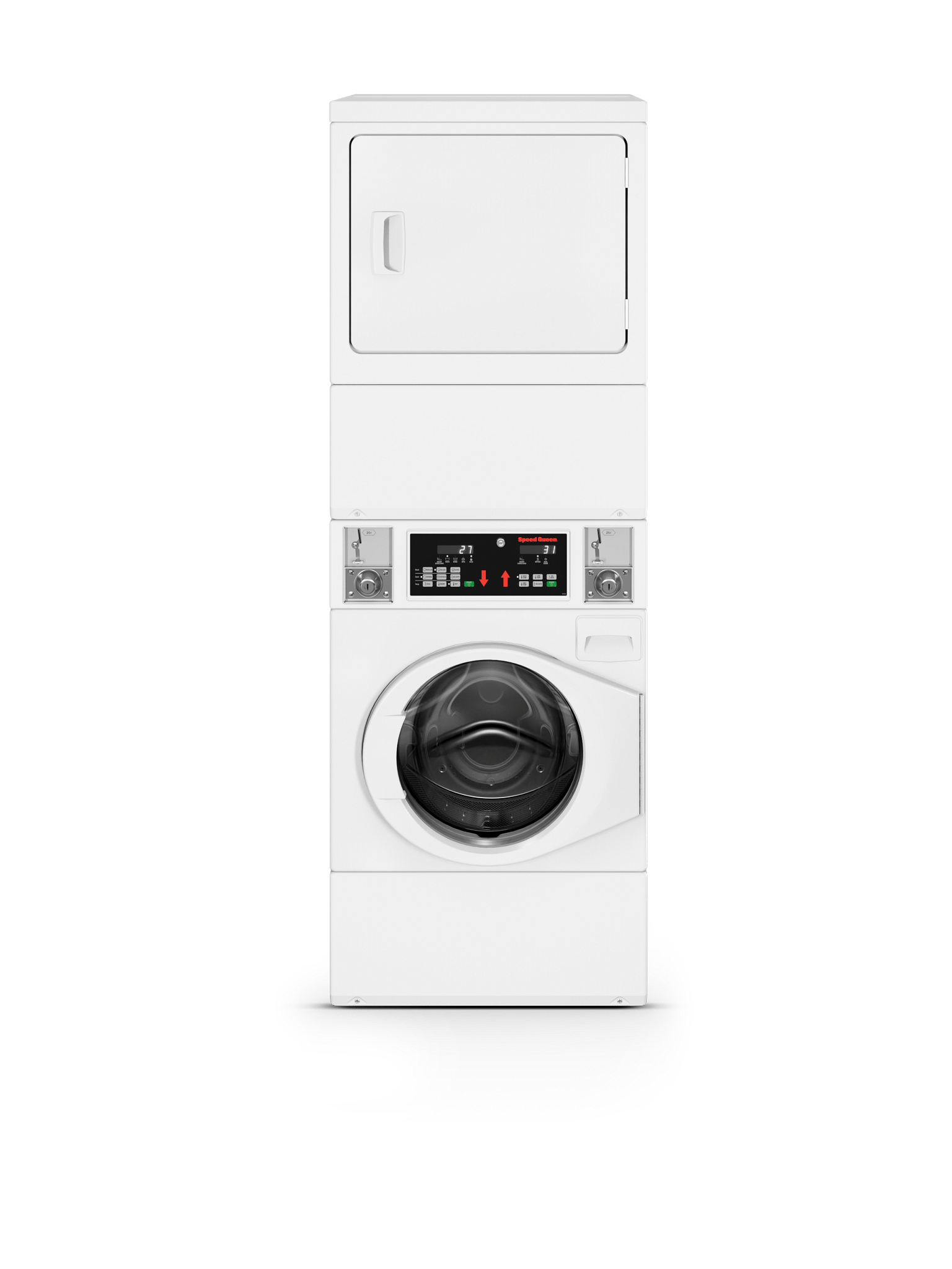 Commercial Coin Drop Stacked Washer-Dryer