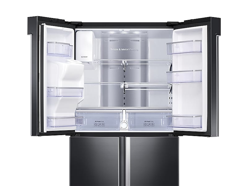 22 cu. ft. Family Hub™ Counter Depth 4-Door Flex™ Refrigerator in Black Stainless Steel