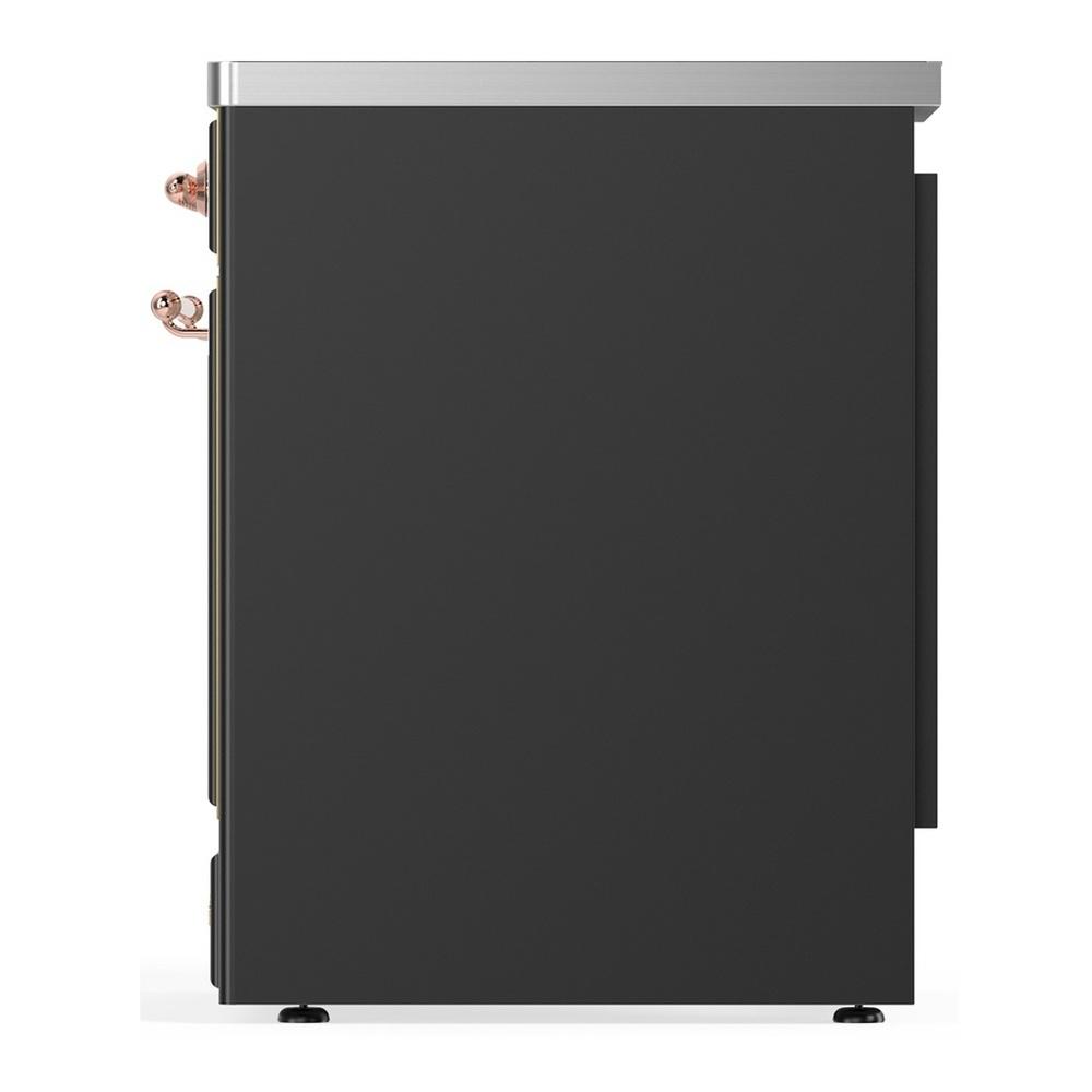 ILVE UMIB30NR3MGP Majestic III 30 inch Induction Range with 4 Elements, 4 cu. ft. Oven Capacity (Triple Glass Door, Graphite Matte, Copper)